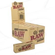 RAW Perforated Gummed Rolling Tips (24 pcs) - Full Box