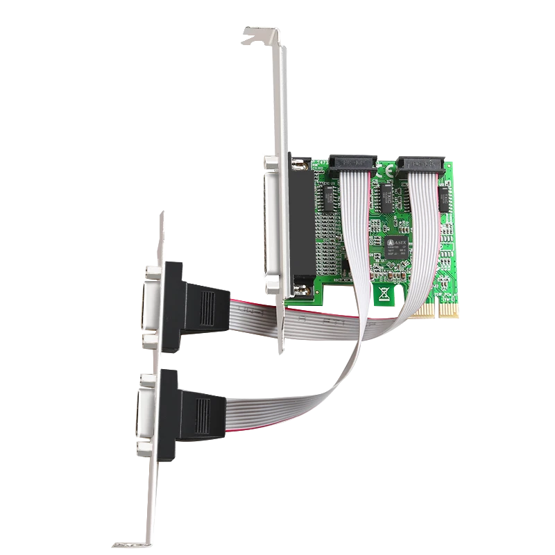 2 PORTS RS-232 Serial Port & DB25 Printer Parallel Port to PCI-E Card Adapter - Image 3 of 4