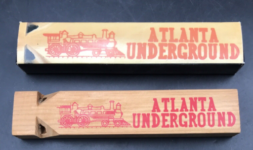 Atlanta Underground Locomotive Railroad Wood Train Choo-Choo Whistle w/ Box - 第 1/6 張圖片