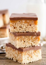 Chocolate Caramel Rice Crispy Treats