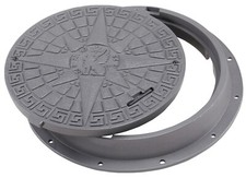 Schachtabdeckung Kanaldeckel Schachtdeckel 50 kN DN600/800 BabylonPlast™ Grau