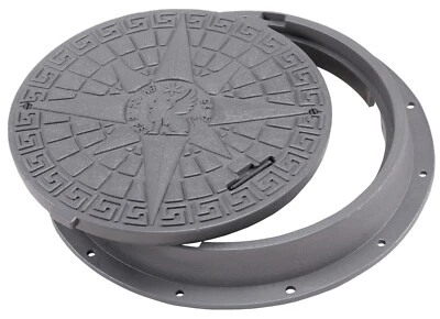 Schachtabdeckung Kanaldeckel Schachtdeckel 50 kN DN600/800 BabylonPlast™ Grau