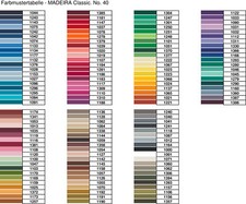 MADEIRA Classic No.40 Viscose 1000m Kone Maschinenstickgarn, 83 Farben verfügbar