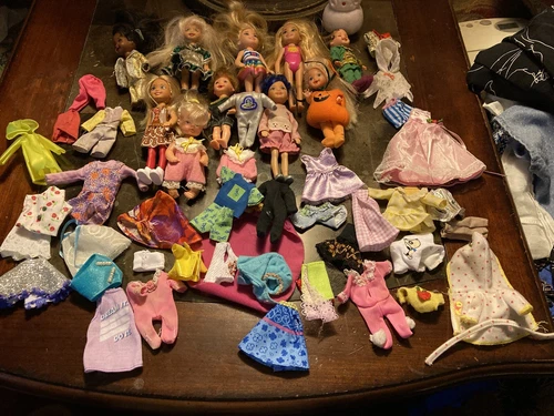 Vintage Lot Of Barbie’s Little Siblings + Clothes