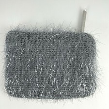 Mac Holiday 2020 Small Makeup Cosmetic Bag Case Pouch GRAY Tinsel 5.5" x 4"