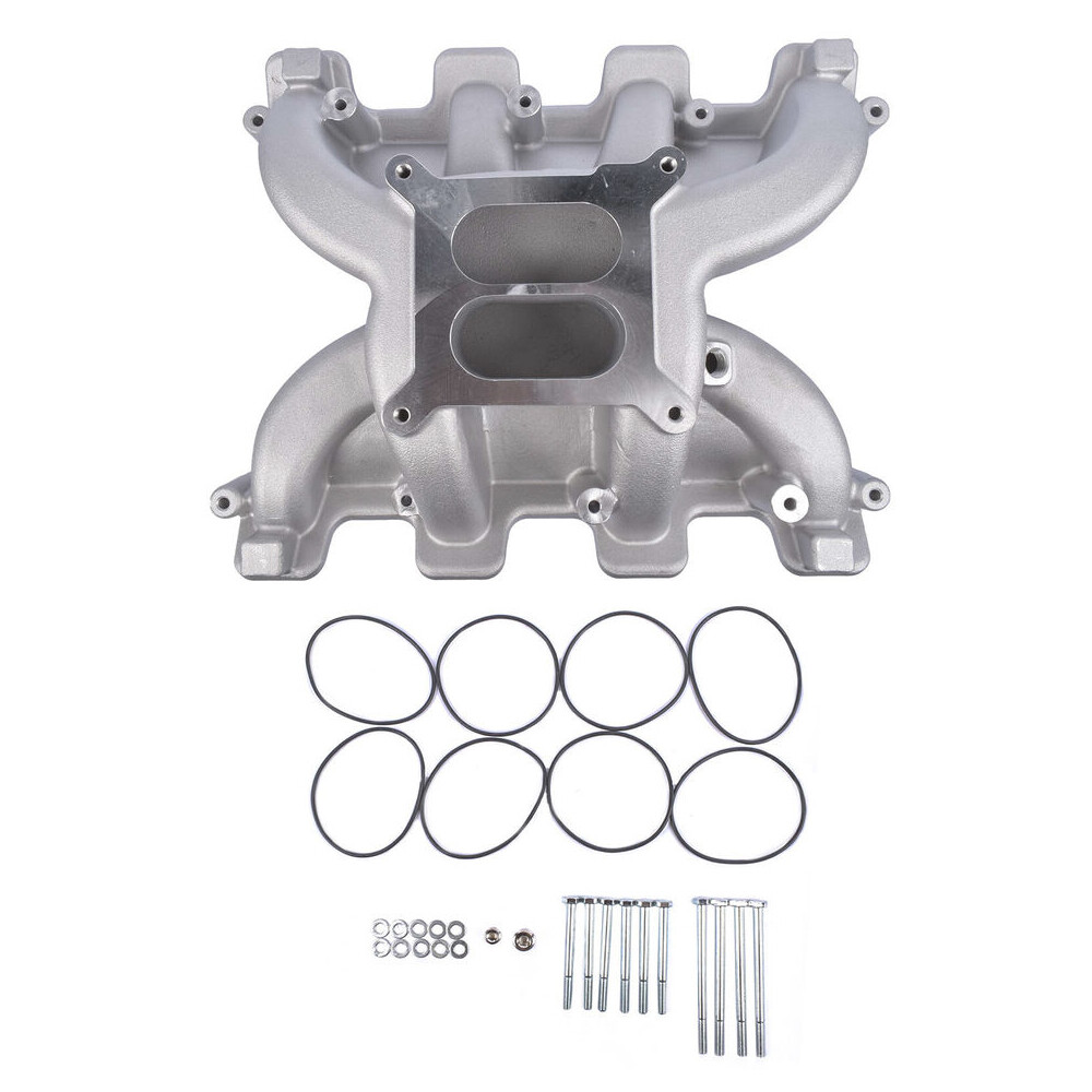 RPM Style Carb Intake Manifold For GM LS1 5.3L LS2 6.0L Cathedral Port Satin