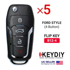 5x KEYDIY KD Universal Flip Remote Key For Ford Style B-Series 4 Buttons B12-4