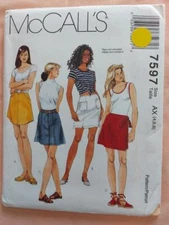 McCall's 7597 Misses' Skirts Pattern Size 4-6-8