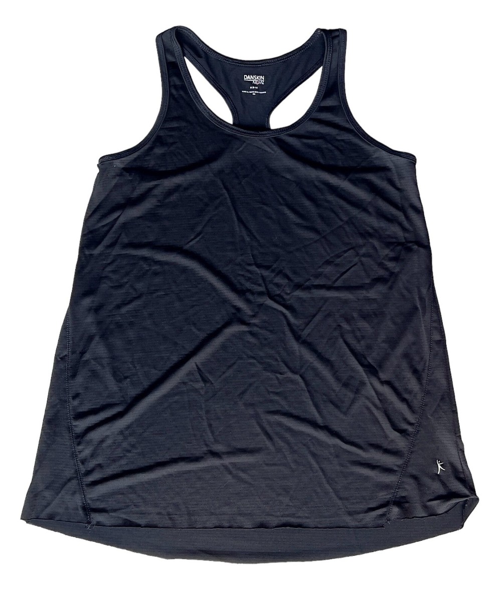 Danskin Now Tank Top Women Size Medium 8 10 Black Athletic Sleeveless Polyester eBay