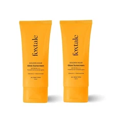 FoxTale Glow Sunscreen Spf 50 Sunscreen Vitamin C & Niacinamide, 50 Ml Pack Of 2