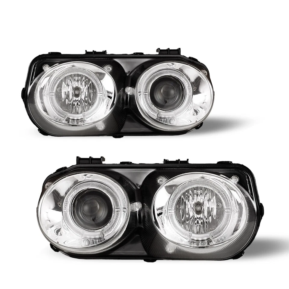 Faros para proyector Acura Integra Halo 1998-2001 lámpara delantera cromada transparente Foto 3 de 4