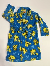 Pok mon Pikachu Boys Super Soft Bathrobe Blue Size XS 4/5