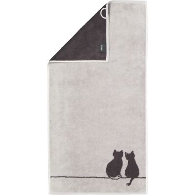 Cawö Handtücher CUTE CATS EDITION You & Me 6263 platin/basalt - 70 Grau