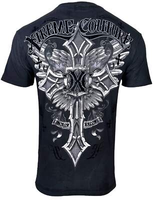 Xtreme Couture by Affliction Men's T-Shirt Brigadier Biker Cross