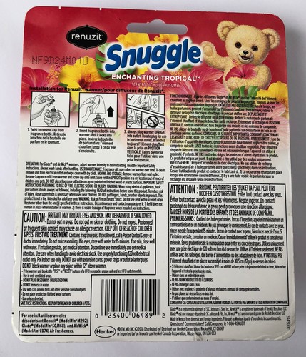 Renuzit Snuggle 2-Pack Scented Oil Refill Enchanting Tropical, 0.67 Fl ...