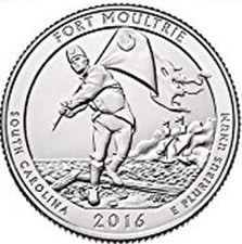 2016 D Fort Moultrie National Monument Quarter - Brilliant Uncirculated