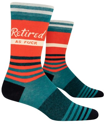 Blue Q im Ruhestand als F**k Herrensocken UK 6-11 lustiges Witzgeschenk NEUES DESIGN!