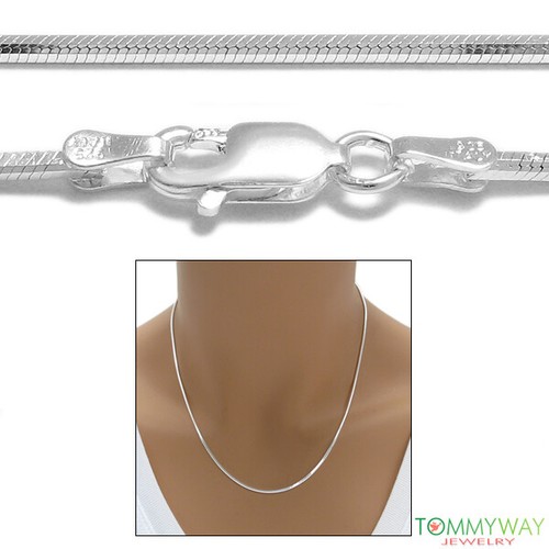 925 Sterling Silver Diamond Cut Snake 