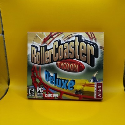 RollerCoaster Tycoon Deluxe Big Box PC Game 1999 CIB RARE