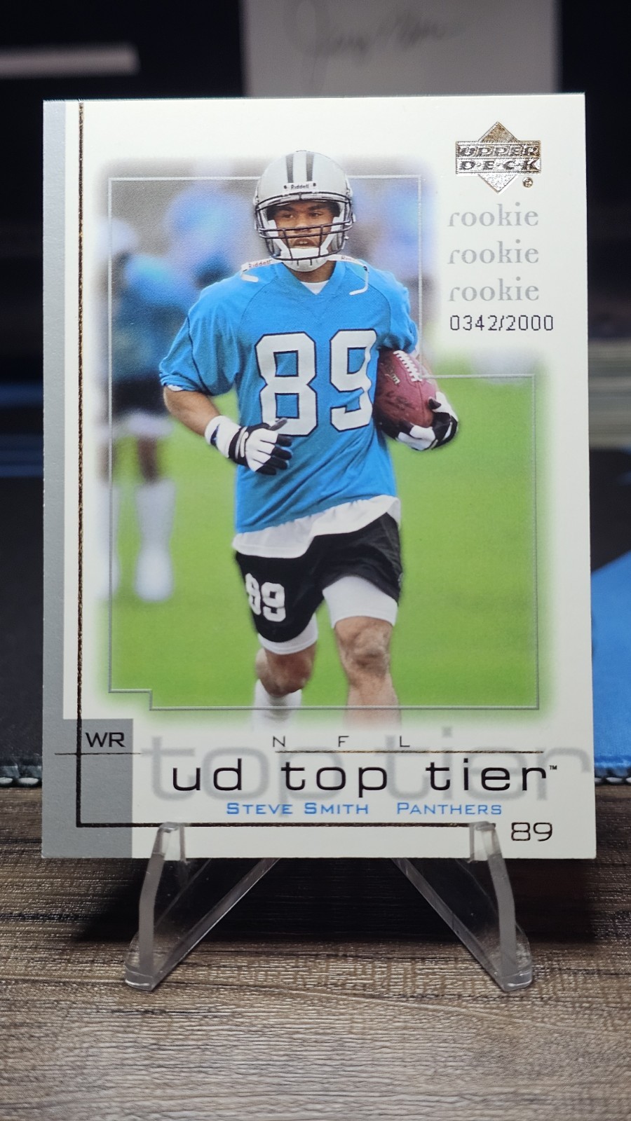 2001 Upper Deck UD Top Tier Rookie Steve Smith #262 /2000 RC Carolina Panthers 