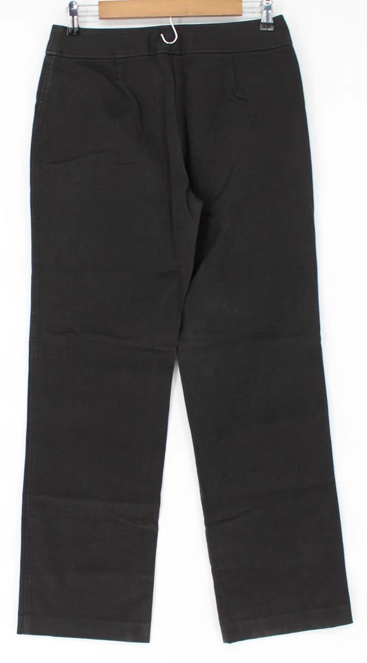Caribbean Joe Pants Womens 8 Black Straight Leg Stretch Casual Pull On Office - Image 2 of 4