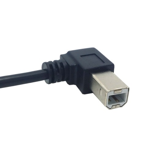 USB B Verlängerung Kabel Adapter Abgewinkelt Typ B Stecker Buchse Drucker Kabel - Picture 2 of 10