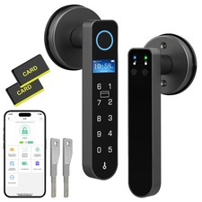 Fingerprint Door Lock with Screen RFID Smart Door Handle Lock with Keypad