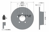 2X Bremsscheibe Hinten Textar 92104103 FÜR Audi Bremsscheiben Scheibenbremse