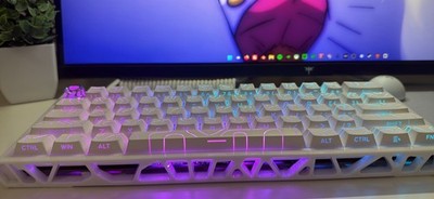 custom wooting 60he white and wired keyboard ￼￼￼￼￼￼