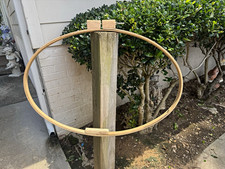 14" Oval Wood Embroidery Hoop Frame with Adjusting Screw Closure