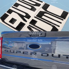 Gloss Black Rear Tailgate Insert Letters Emblem For 23-24 F-250 F-350 Super Duty