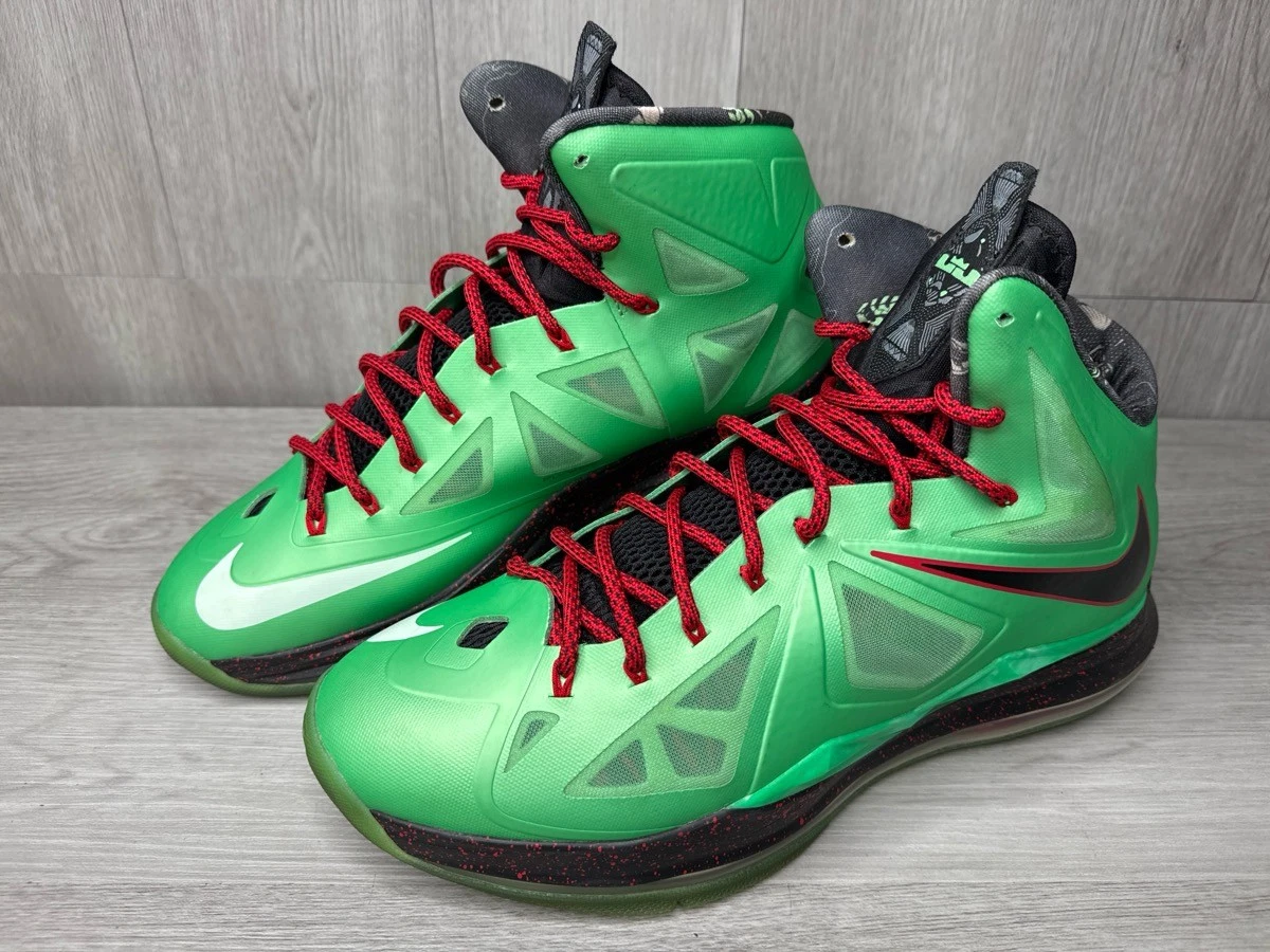 Nike LeBron 10 X Cutting Jade Size 9.5 Tourmaline Green Black Red 541100-303 Nike LeBron 10 Cutting Jade Black Red 541100-303 Men main image 3