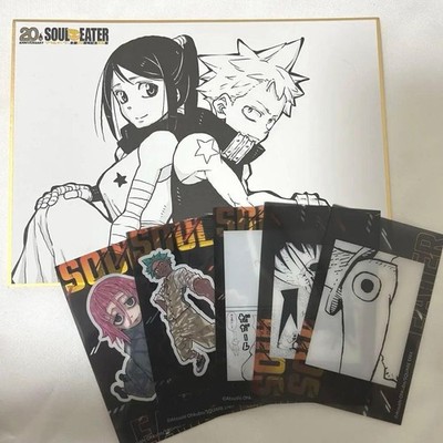 Soul Eater Genga Exhibition Mini Shikishi & Trading Cards Set 6 Items
