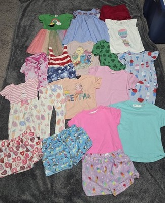 Girls 2T Spring Summer Lot Of 19 Dress Tops Shorts Easter 4th Of July Colorful