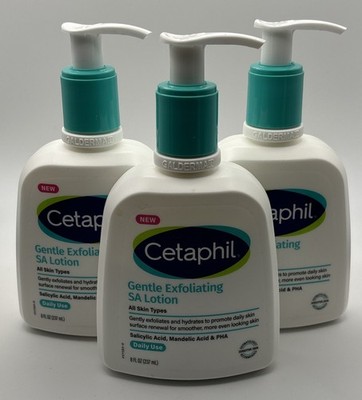 3 pack Cetaphil Gentle Exfoliating SA Lotion, 8 fl oz