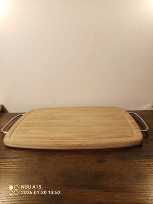 Bamboo Wood Cutting Board For Kitchen Oval Rectangle Chopping Carving Block Used