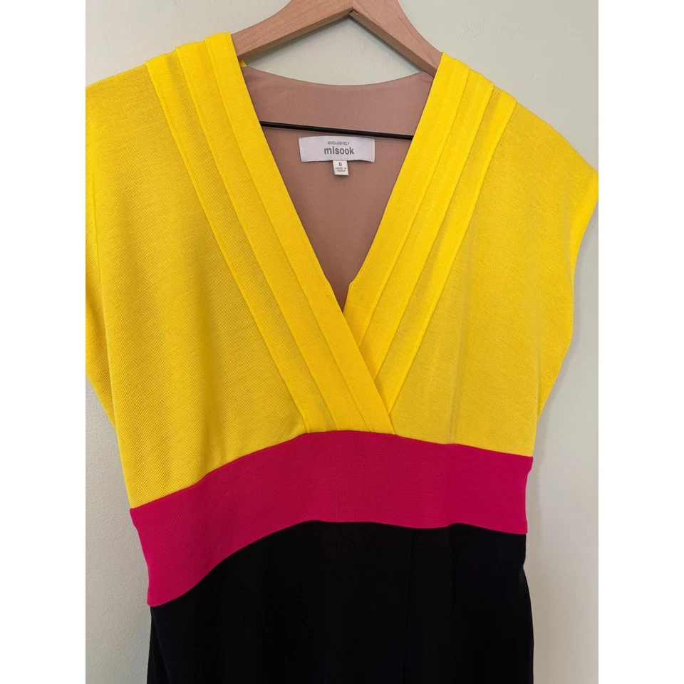 Vestido de punto sin mangas Misook Colorblock, pequeño  Foto 2 de 4