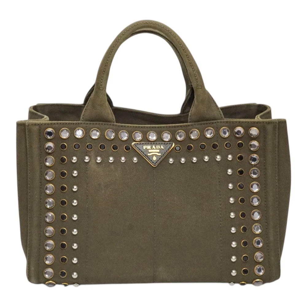 Prada — Prada Bijou Canapa Tote B24390 Canvas Tote Bag Women's KNB1552 #KNB1552