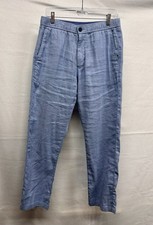 Tommy Bahama Pants Men’s Medium x 30 Blue Beach Linen Blend Pull On Drawstring
