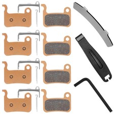 4 Pairs Sintered Metal Bike Brake Pads, Compatible for Shimano Brake Pads Deore