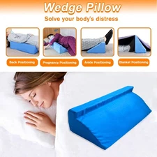30° Incline Wedge Pillow for Sleeper Medical Foam Elevated Bed Support Cushion