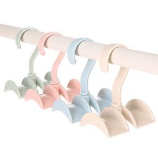 5pcs Plastic Rotated Storage Rack Bag Hanger Clothes Hook Closet Organizer
