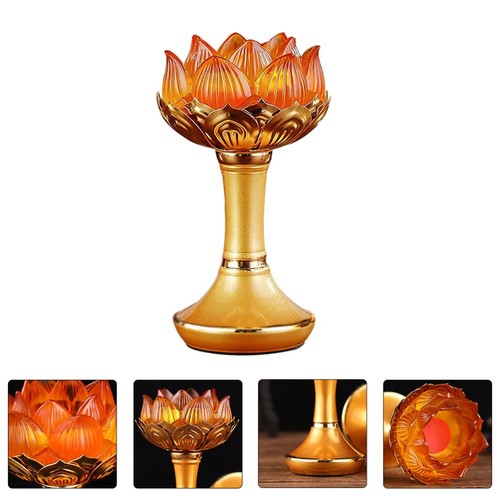 2 Pieces Lotus Kerzenhalter Aus Glas Schickes Helles Lotusöllichthalter - Imagen 3 de 12