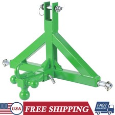 3-point Quick Trailer Hitch 2 Receiver For Cat 1 Tractors W Towing Hook Ball 3-point Quick Trailer Hitch 2 Receiver For Cat 1 Tractors W Towing Hook Ball
