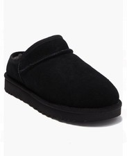 NEW UGG Women  s Classic Slip On Mule Slippers - 1108193 - Black Suede - 10 US