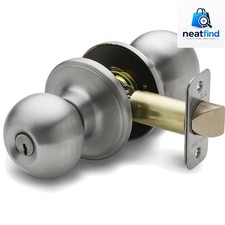 Entry Door Knob Keyed Entry Handle with Lock and Key, ANSI Grade-3 Certifie...