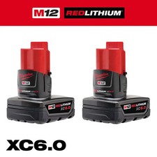 M12 12V Lithium-Ion XC Extended Capacity Battery Pack 6. 0Ah 2-Pack 