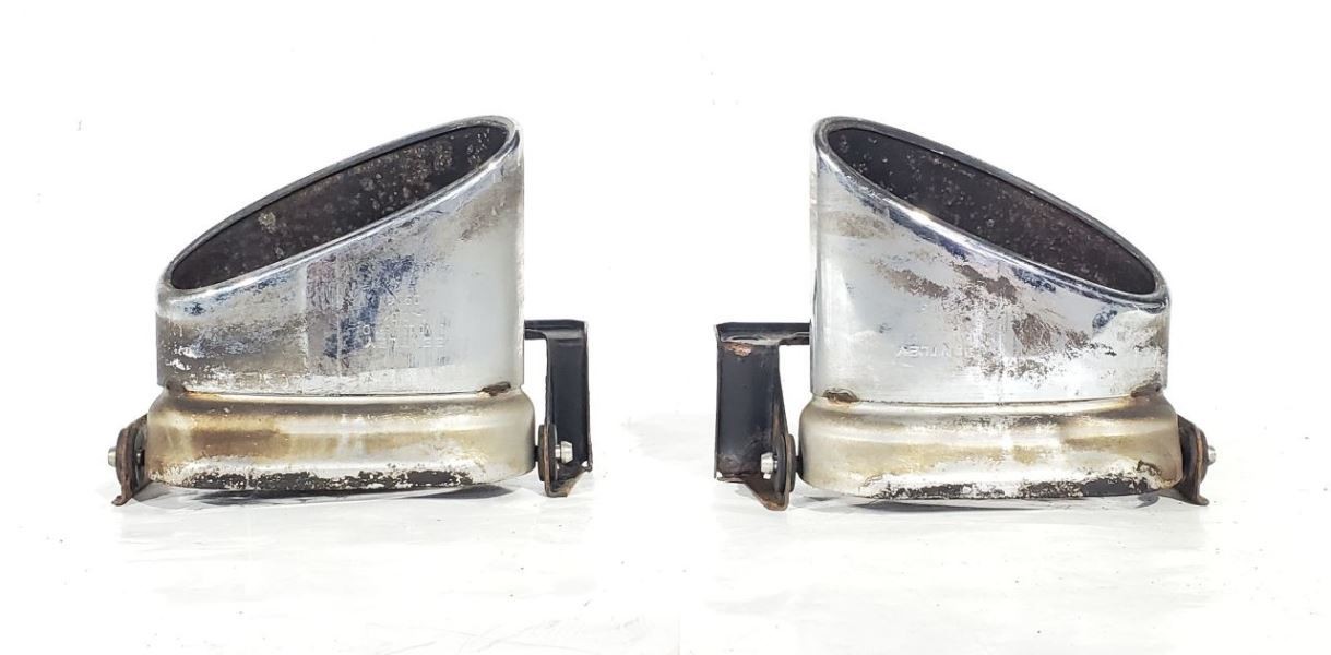 2007 Bentley Continental GTC OEM Pair Chrome Exhaust Tips 3w0253682d 