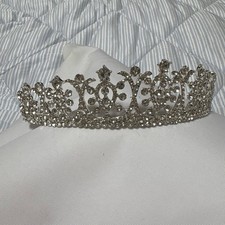Rhinestone Tiara Silver Tone