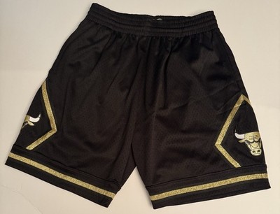 Mitchell & Ness Chicago Bulls Swingman Shorts Black Gold Rare